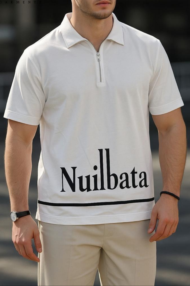 Printed - Zipper Polo