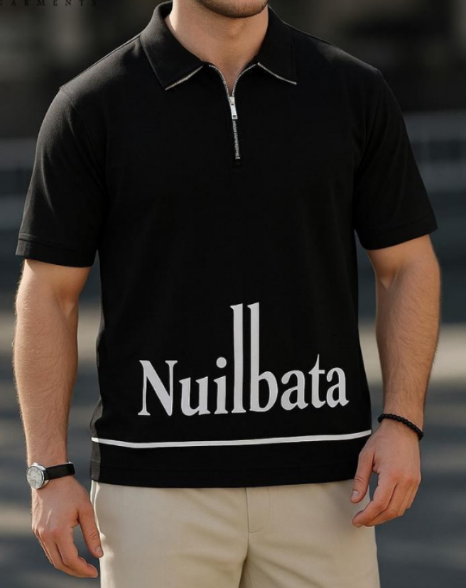 Printed - Zipper Polo