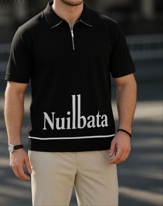 Printed - Zipper Polo