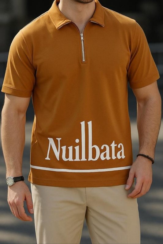 Printed - Zipper Polo