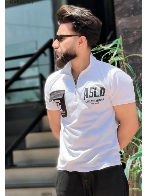 Pocket Printed Zipper Shirt
