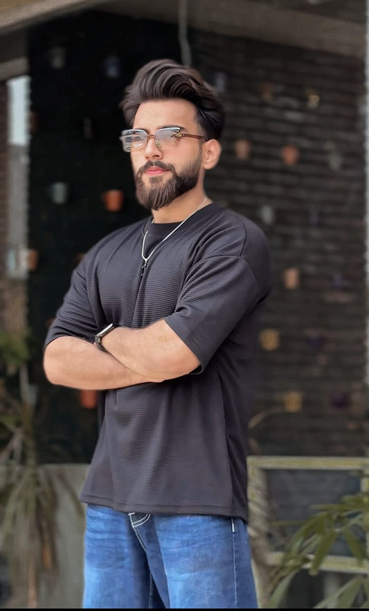 𝗕𝗹𝗮𝗰𝗸 - 𝗪𝗮𝗳𝗳𝗹𝗲 𝗞𝗻𝗶𝘁 𝗗𝗿𝗼𝗽 𝘀𝗵𝗼𝘂𝗹𝗱𝗲𝗿